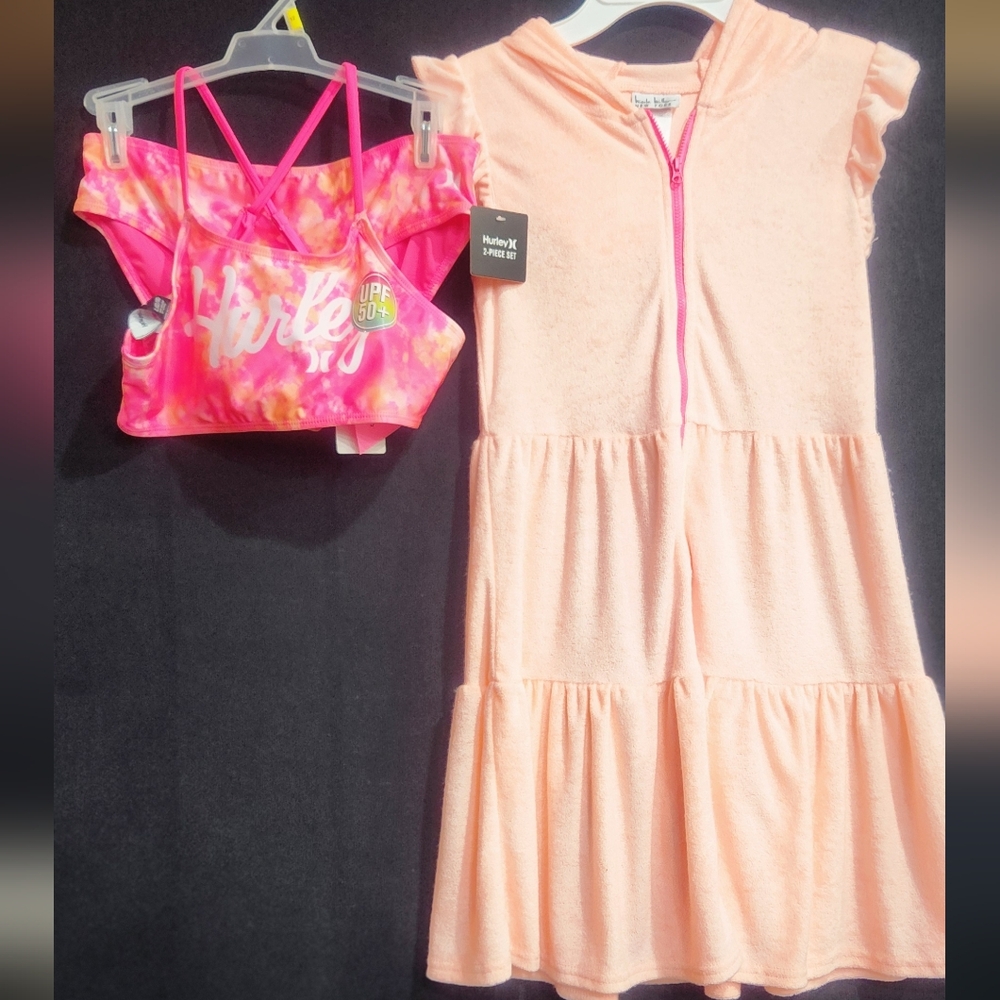 🆕️ Nicole Miller Cover Up & Hurley 2 pc Swim Suit
